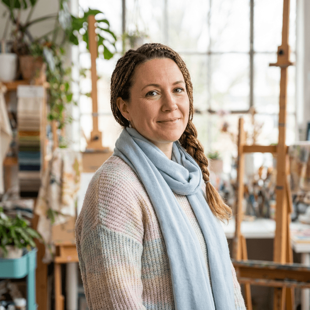 Portrait of the atelier's curator and creative collaborators lead